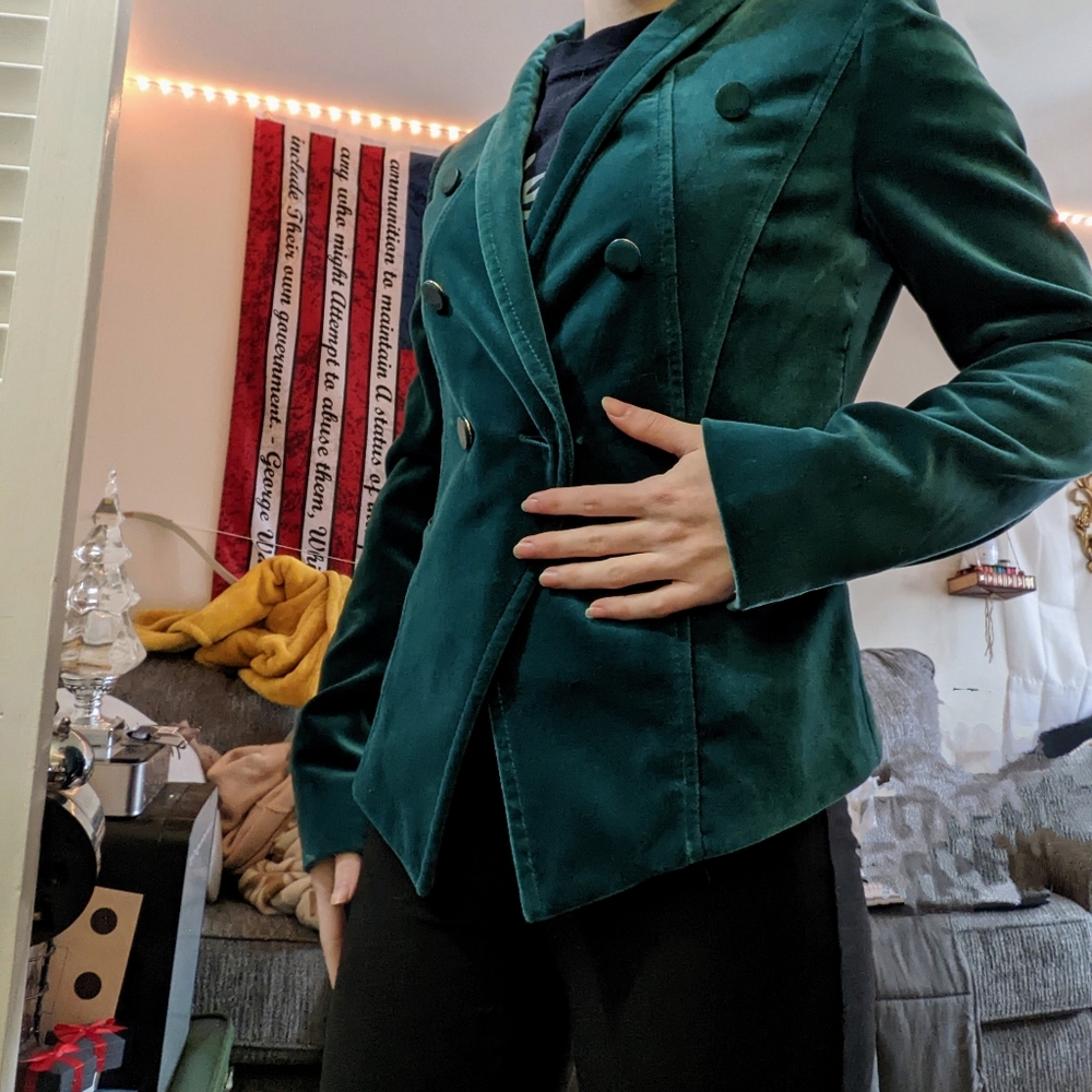 ESCADA Spot velvet blue blazer